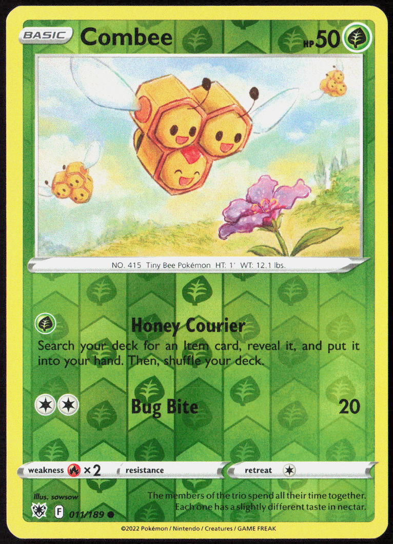 Combee Reverse Holo 011/189 SWSH10: Astral Radiance Pokemon TCG LP