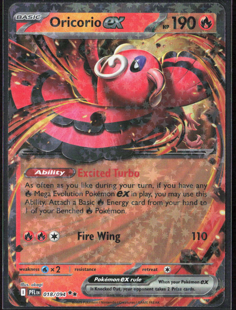 Oricorio ex Holo 018/094 ME02: Phantasmal Flames NM
