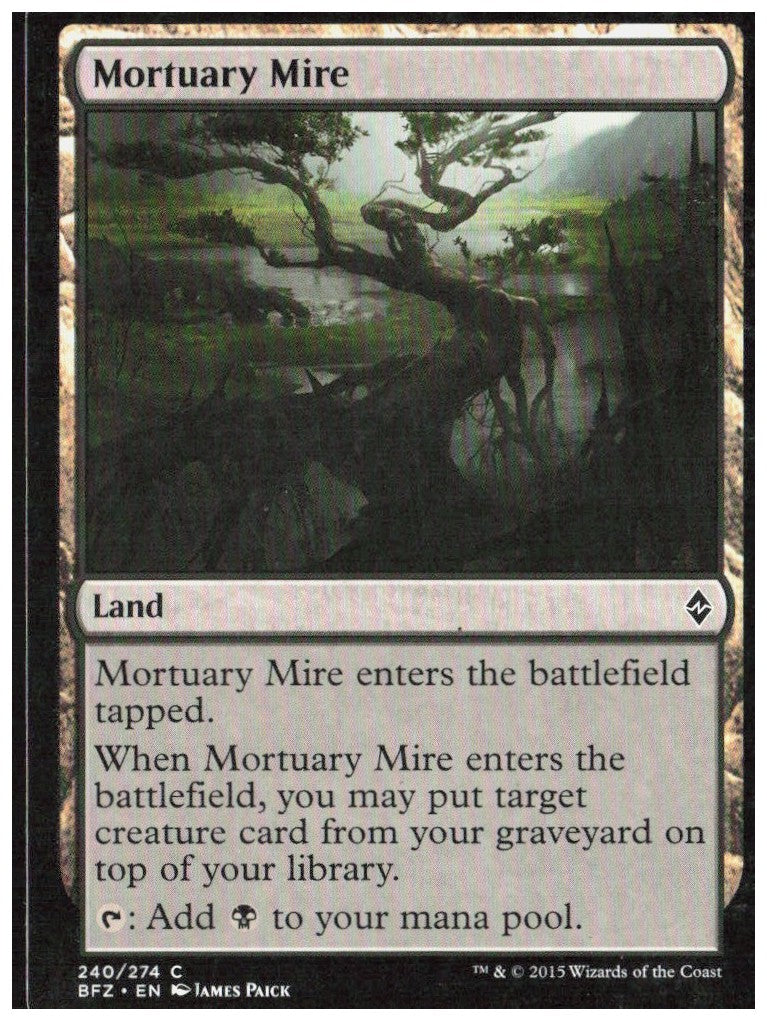 Mortuary Mire 240 Battle for Zendikar Magic: The Gathering LP