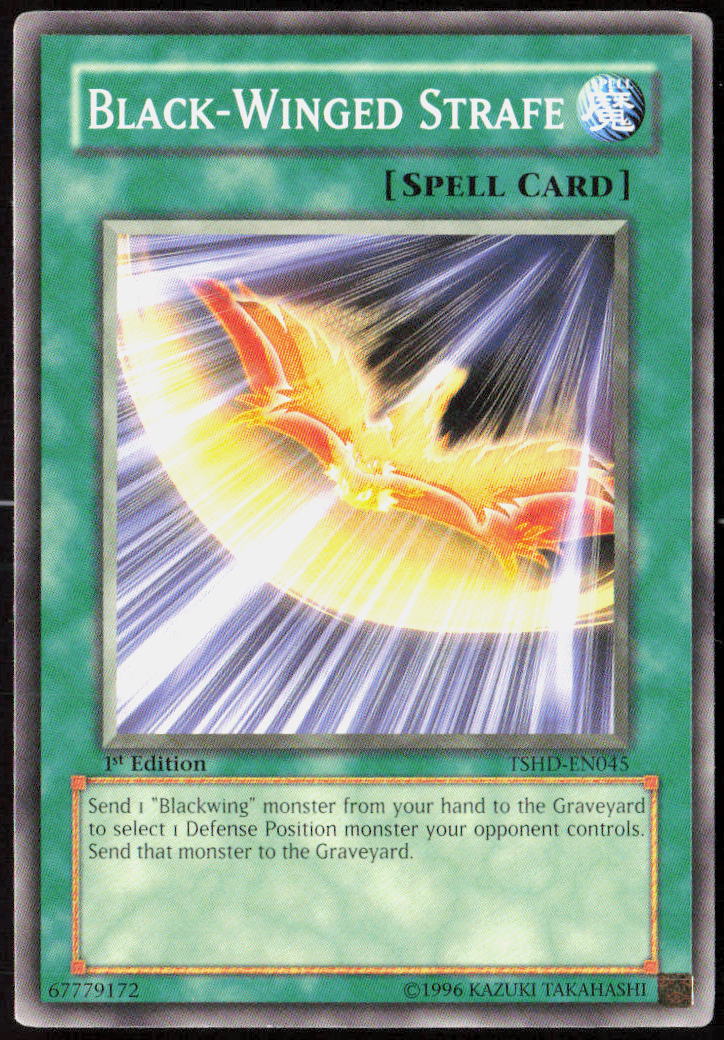 Black-Winged Strafe 1st Edition TSHD-EN045 The Shining Darkness Yu-Gi-Oh! TCG LP