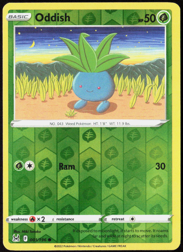 Oddish 001/196 SWSH11: Lost Origin Pokemon TCG LP