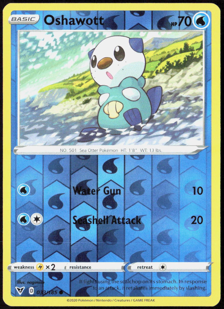 Oshawott Reverse Holo 041/189 SWSH10: Astral Radiance Pokemon TCG LP