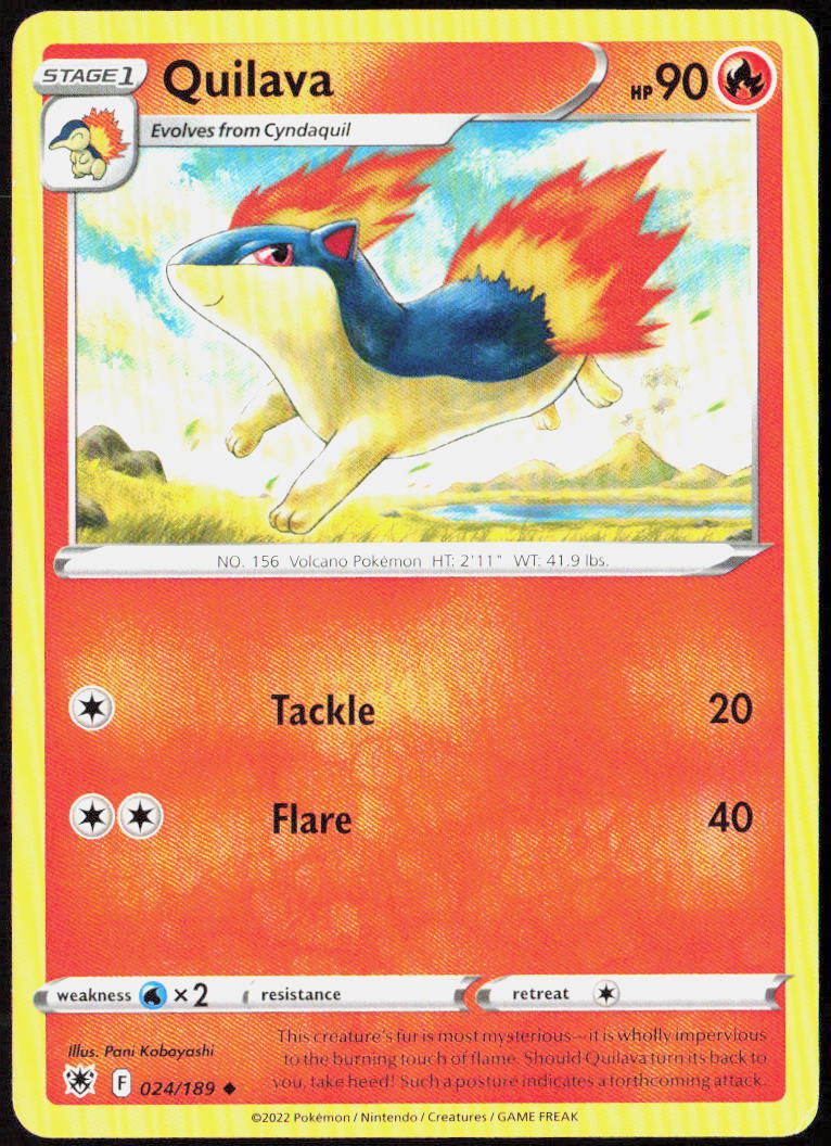 Quilava 024/189 SWSH10: Astral Radiance Pokemon TCG LP