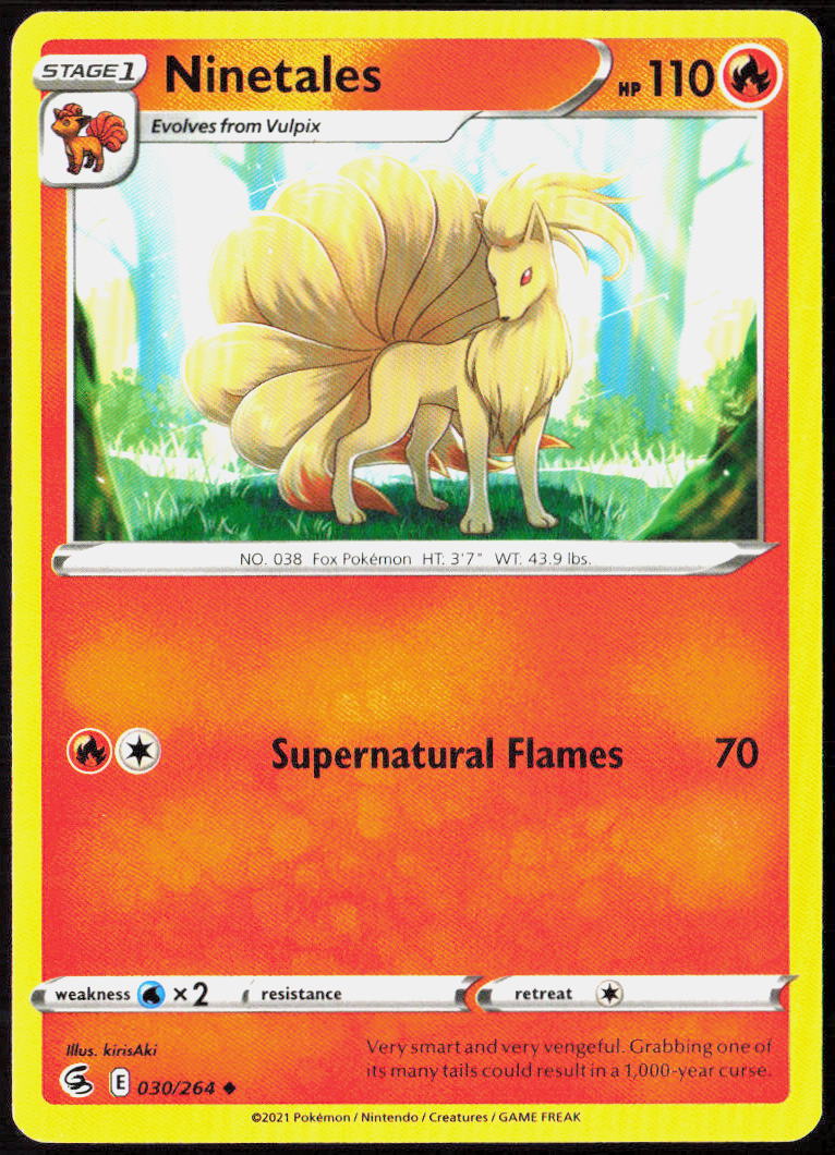 Ninetales (30) 030/264 SWSH08: Fusion Strike Pokemon TCG LP