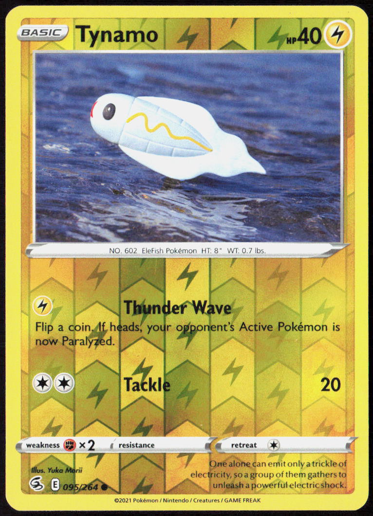 Tynamo Reverse Holo 095/264 SWSH08: Fusion Strike Pokemon TCG LP