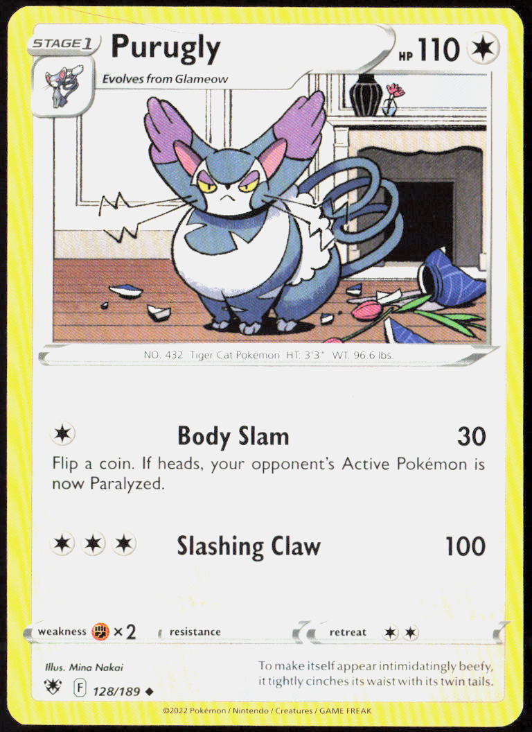 Purugly 128/189 SWSH10: Astral Radiance Pokemon TCG LP
