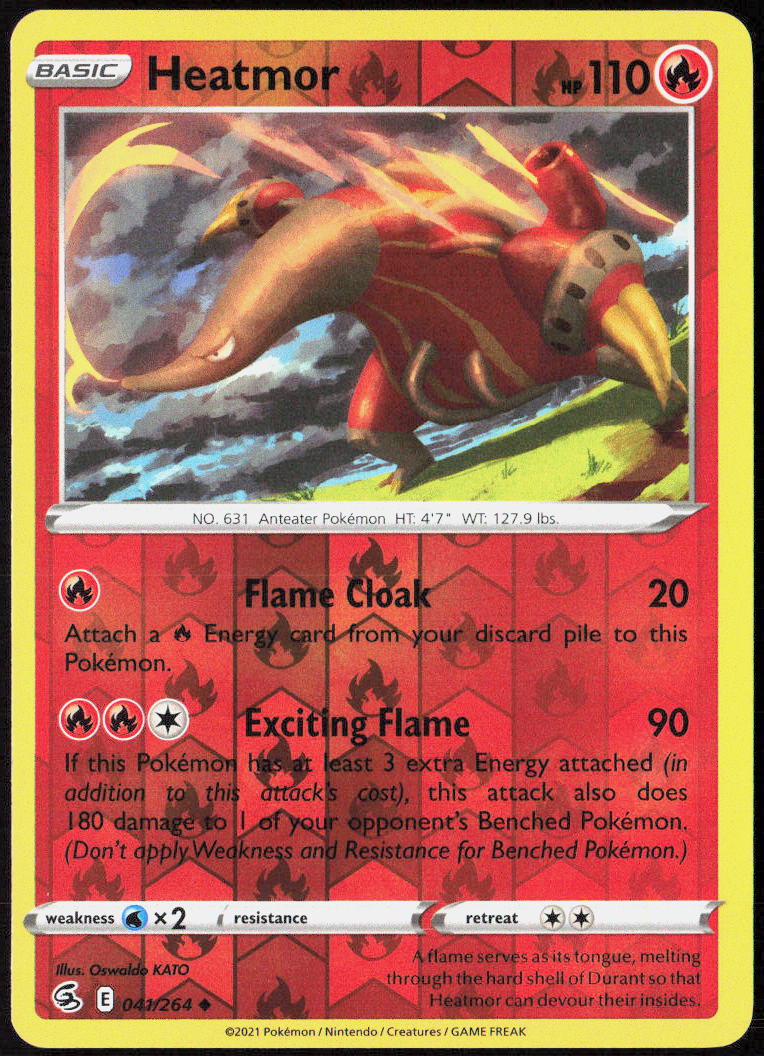 Heatmor Reverse Holo 041/264 SWSH08: Fusion Strike NM