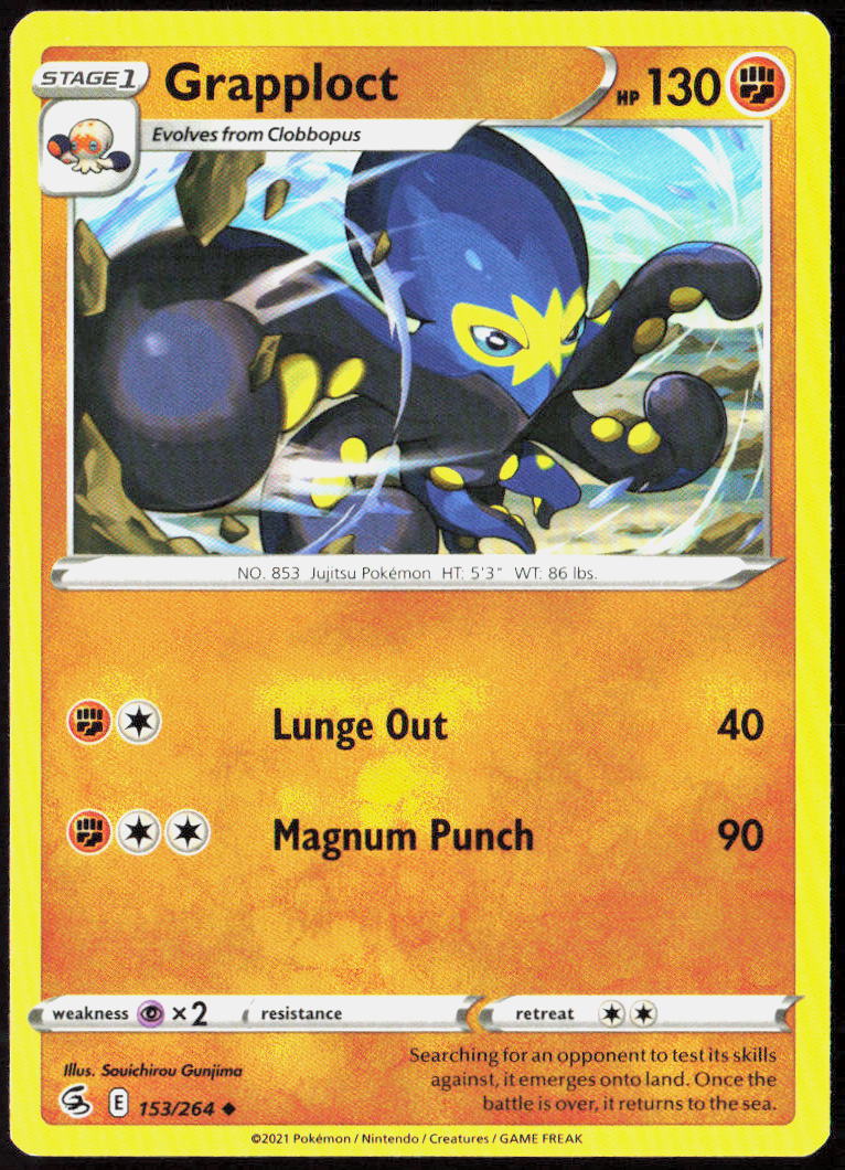 Grapploct 153/264 SWSH08: Fusion Strike Pokemon TCG LP