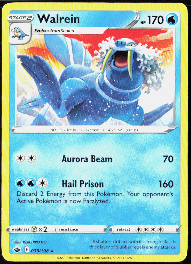 Walrein 039/198 SWSH06: Chilling Reign Pokemon TCG LP