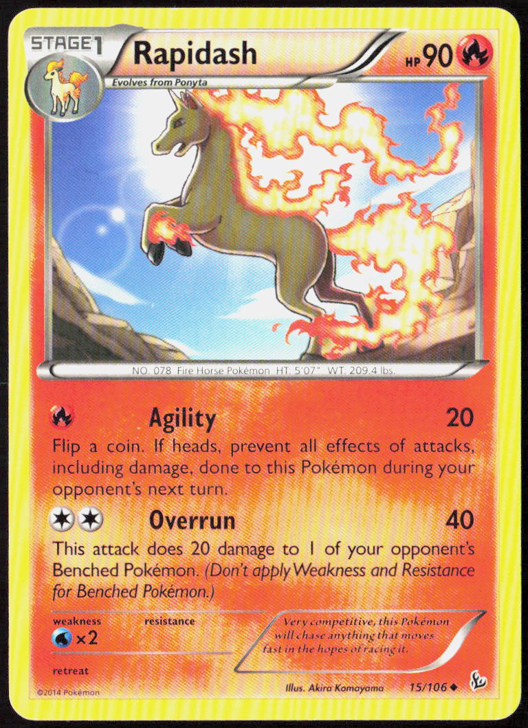 Rapidash 15/106 XY - Flashfire Pokemon TCG LP