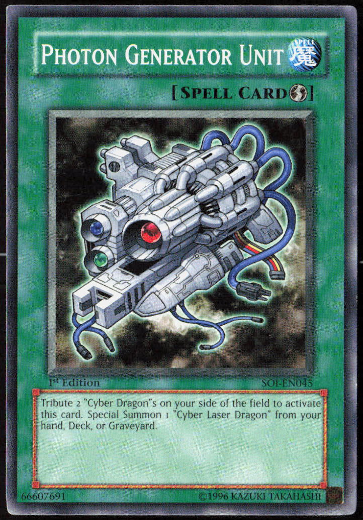 Photon Generator Unit 1st Edition SOI-EN045 Shadow of Infinity Yu-Gi-Oh! TCG LP