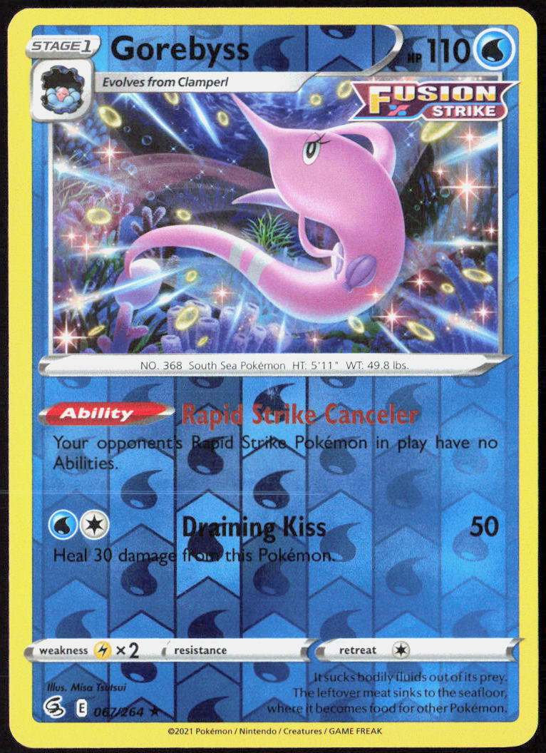 Gorebyss Reverse Holo 067/264 SWSH08: Fusion Strike NM