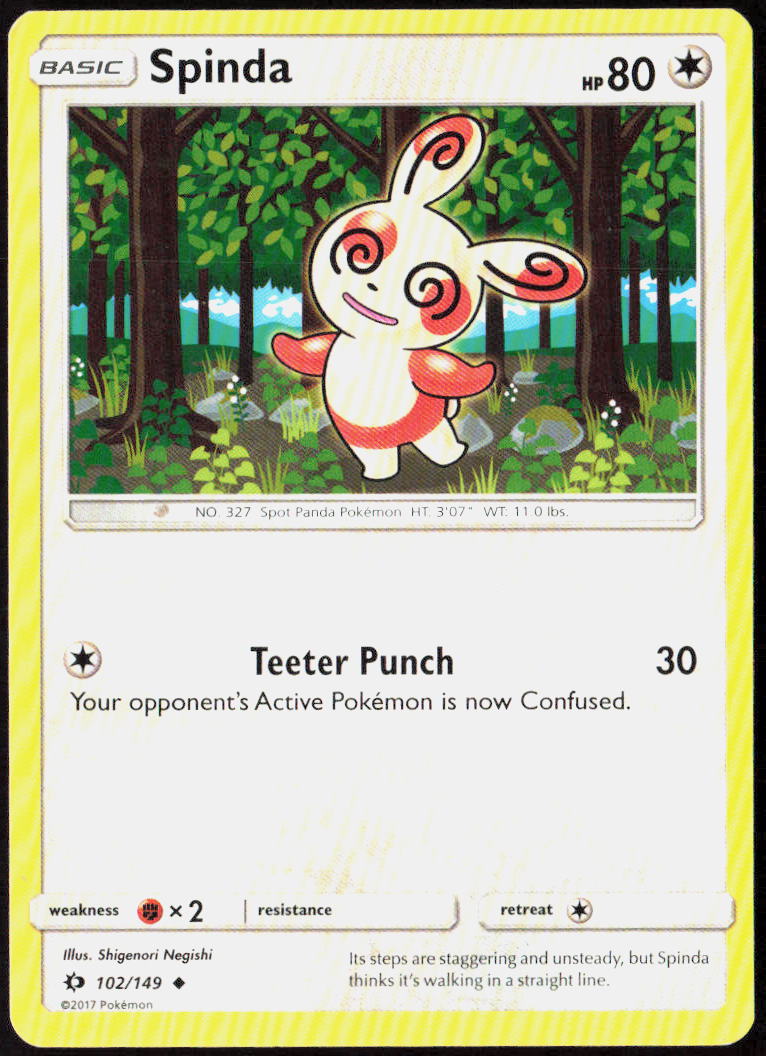 Spinda 102/149 SM Base Set Pokemon TCG LP