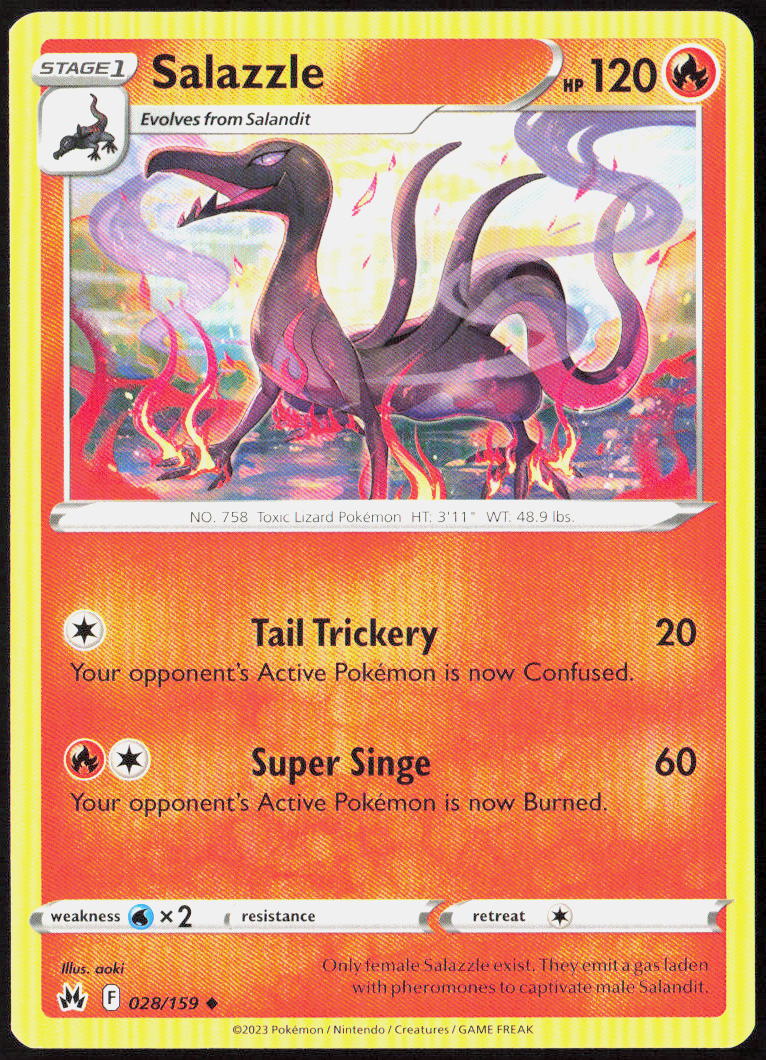 Salazzle 028/159 SWSH: Crown Zenith Pokemon TCG LP