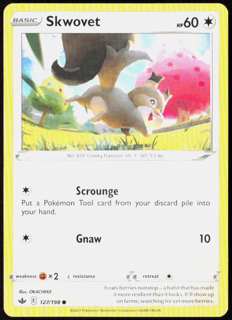Skwovet 127/198 SWSH06: Chilling Reign Pokemon TCG LP