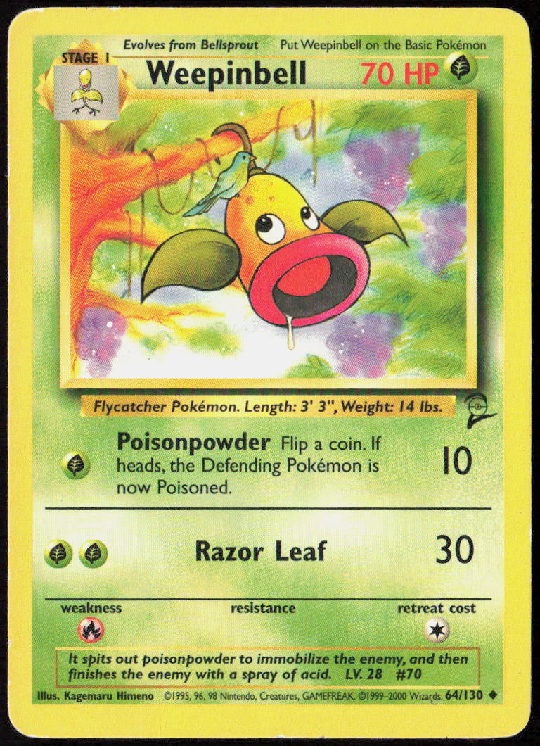 Weepinbell 064/130 Base Set 2 Pokemon TCG HP
