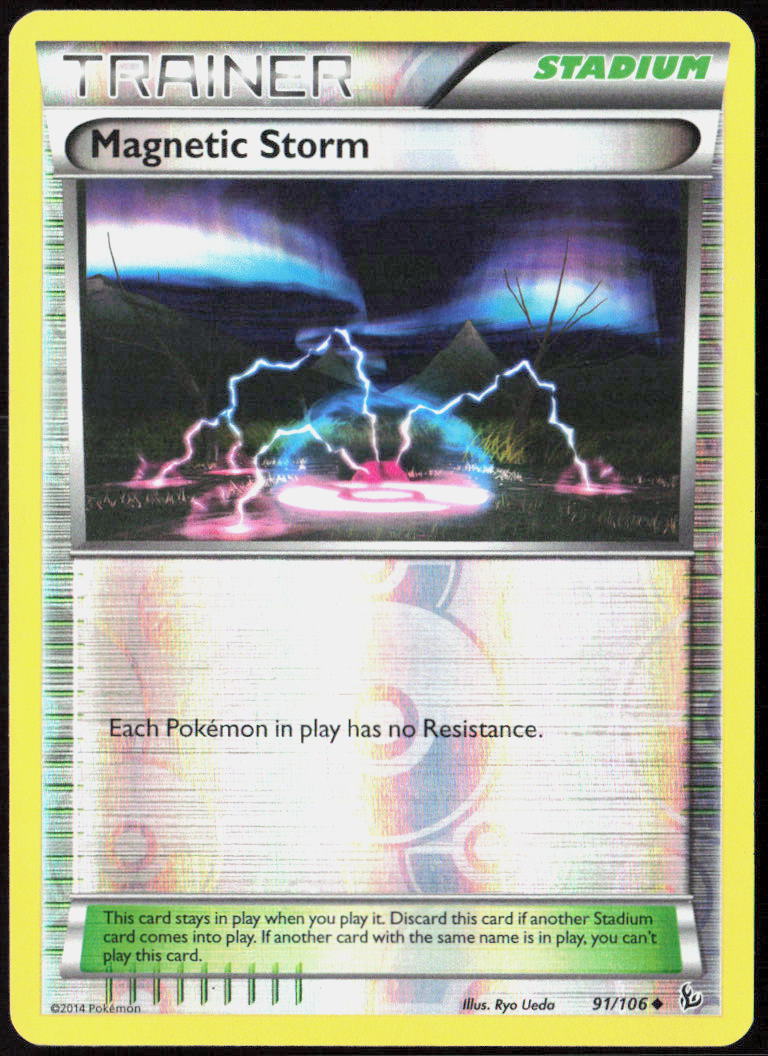 Magnetic Storm Reverse Holo 91/106 XY - Flashfire Pokemon TCG LP