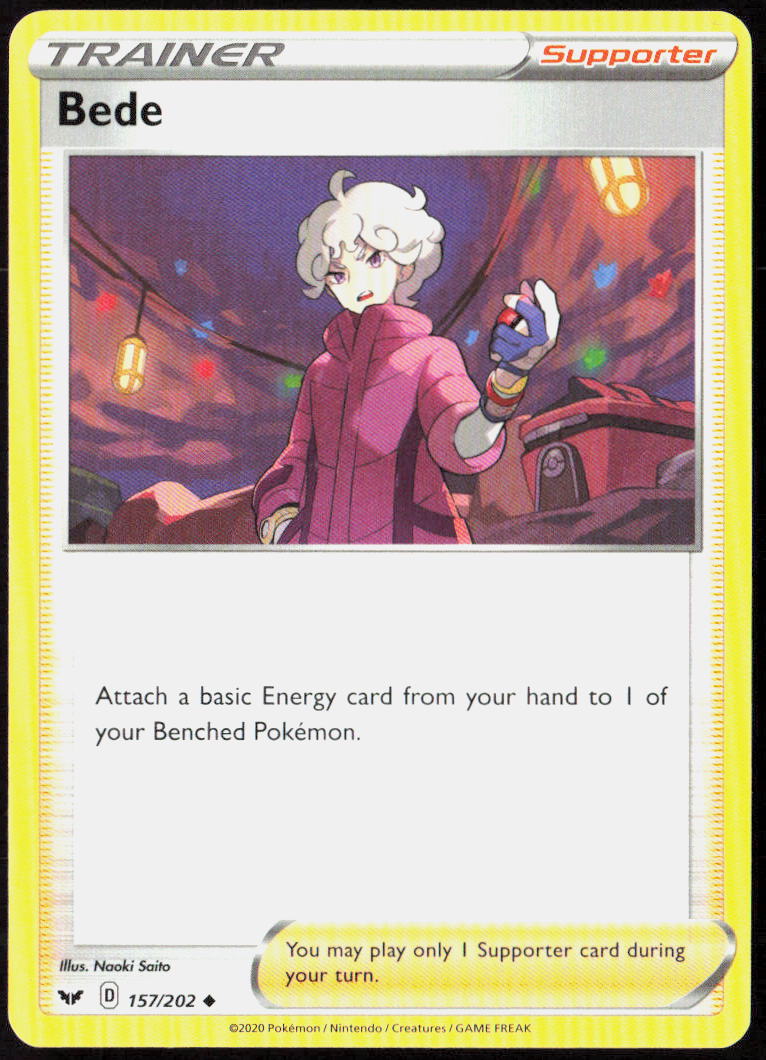 Bede 157/202 SWSH01: Sword & Shield Base Set Pokemon TCG LP
