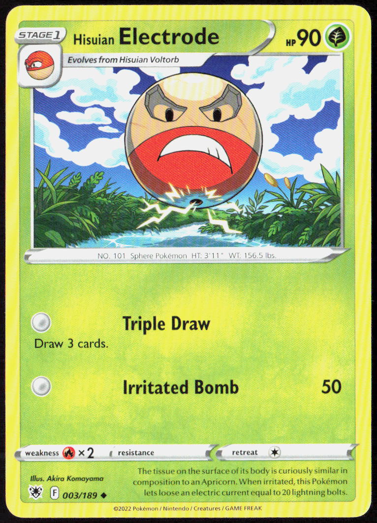 Hisuian Electrode 003/189 SWSH10: Astral Radiance Pokemon TCG LP