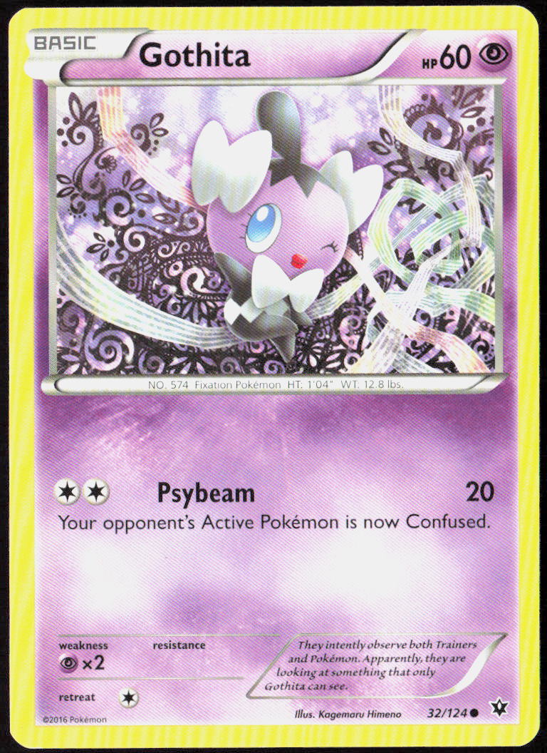 Gothita 32/124 XY - Fates Collide Pokemon TCG LP
