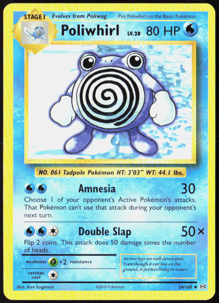 Poliwhirl 24/108 XY - Evolutions Pokemon TCG LP