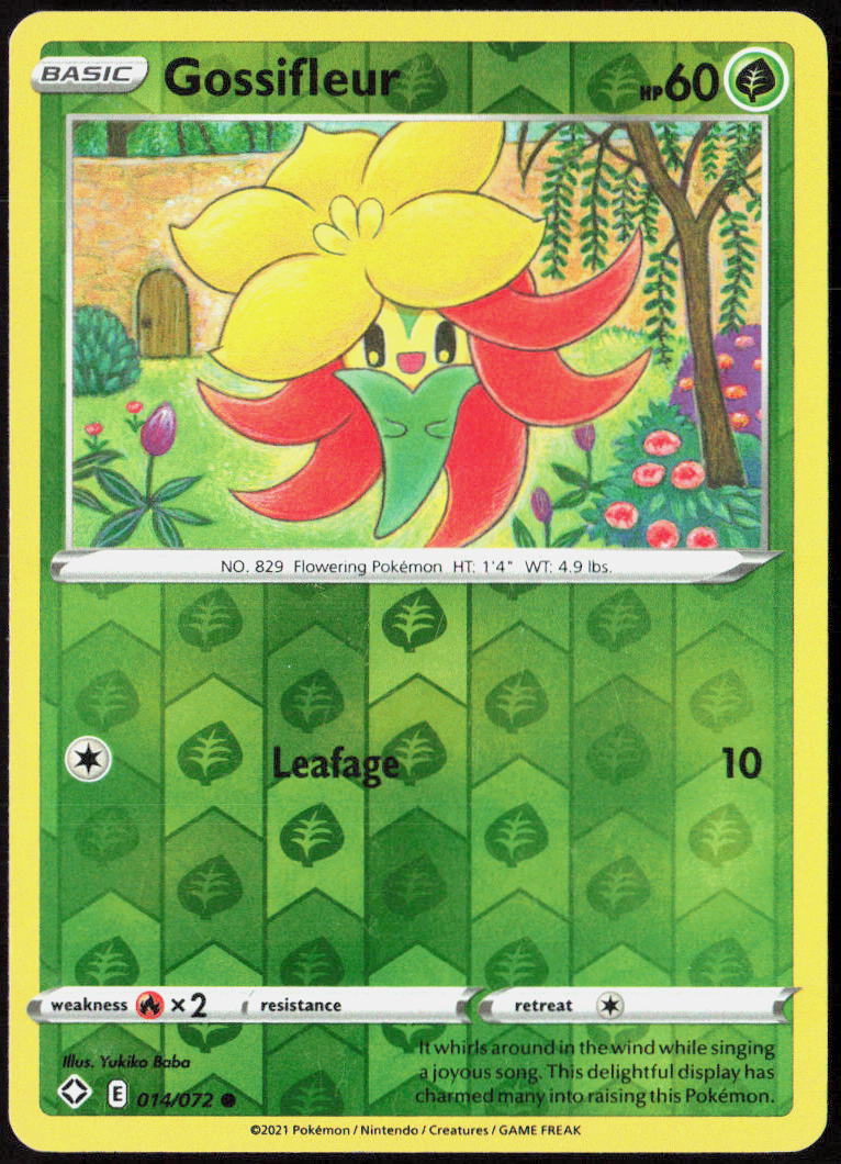Gossifleur Reverse Holo 014/072 Shining Fates Pokemon TCG LP