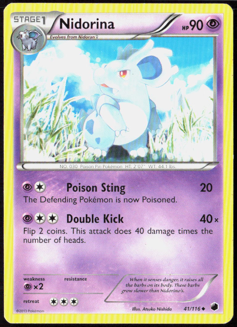 Nidorina 41/116 Plasma Freeze Pokemon TCG LP