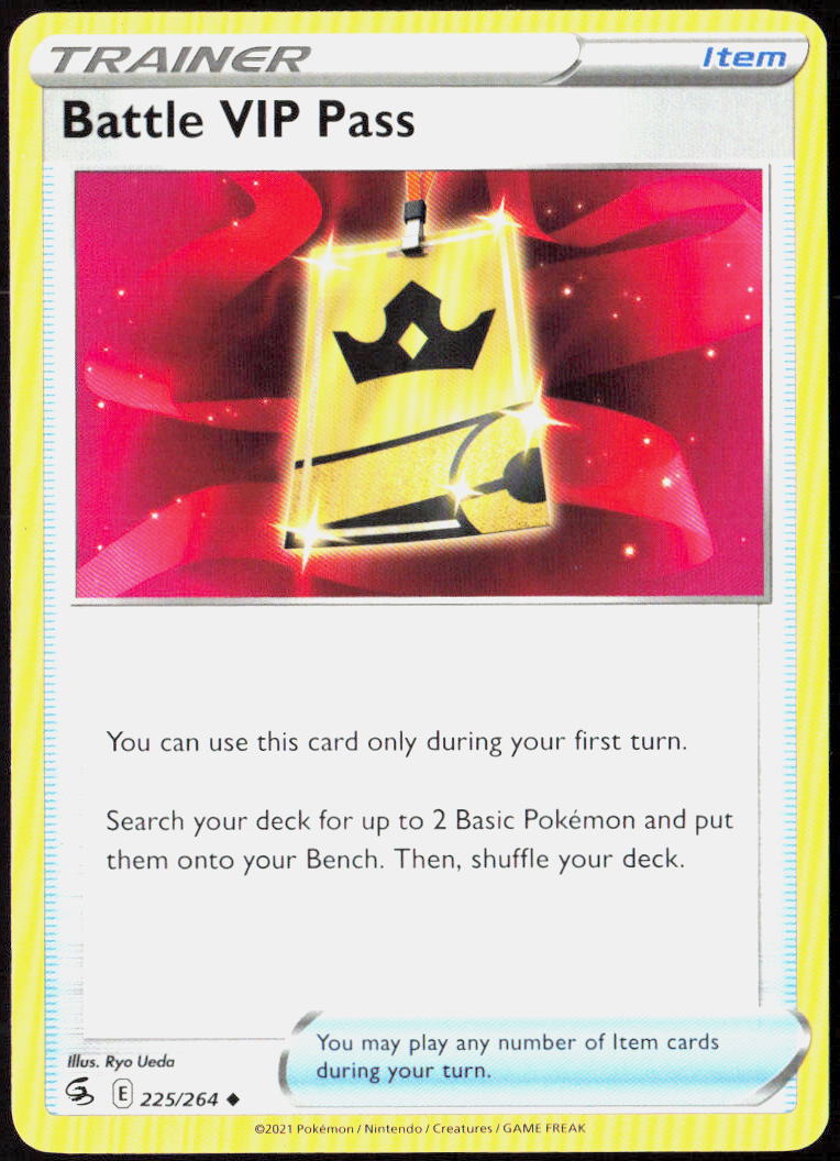 Battle VIP Pass 225/264 SWSH08: Fusion Strike Pokemon TCG LP