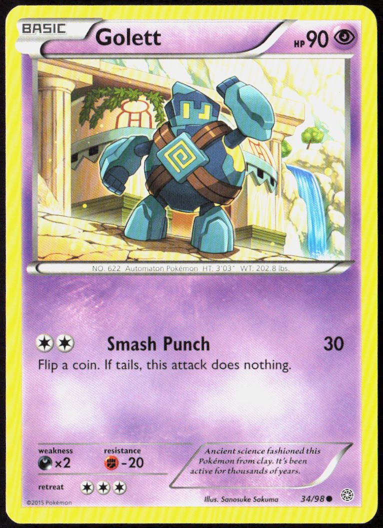 Golett 34/98 XY - Ancient Origins Pokemon TCG LP