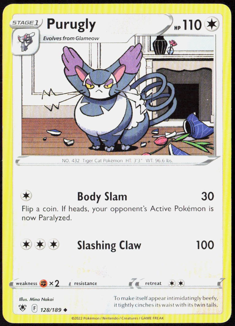 Purugly 128/189 SWSH10: Astral Radiance Pokemon TCG LP