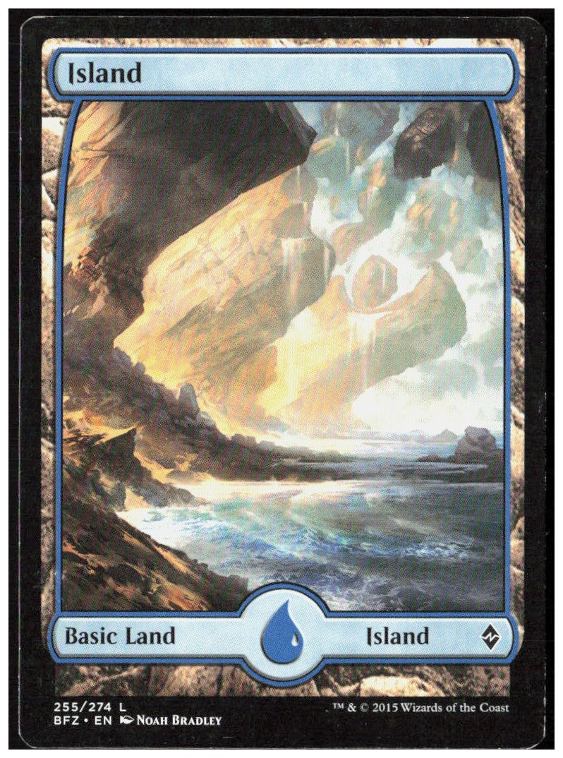 Island - Full Art 255 Battle for Zendikar Magic: The Gathering LP