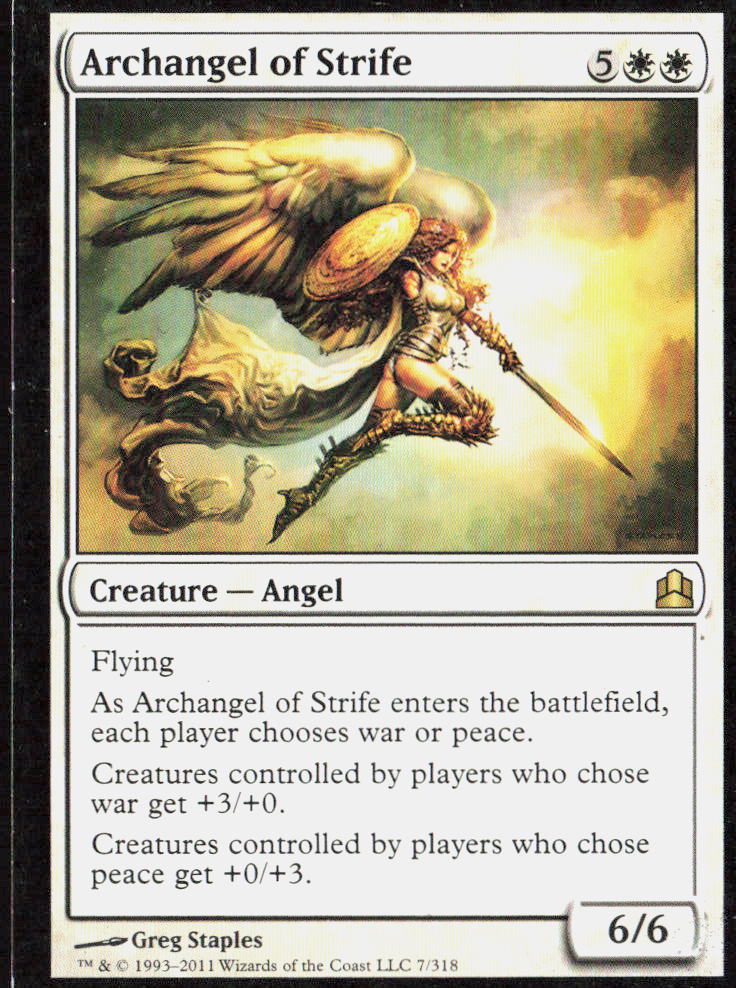 Archangel of Strife 7 Commander Magic: The Gathering LP