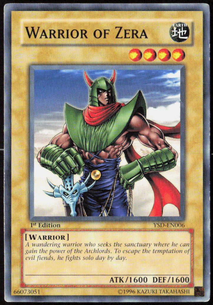 Warrior of Zera 1st Edition YSD-EN006 Starter Deck 2006 Yu-Gi-Oh! TCG LP