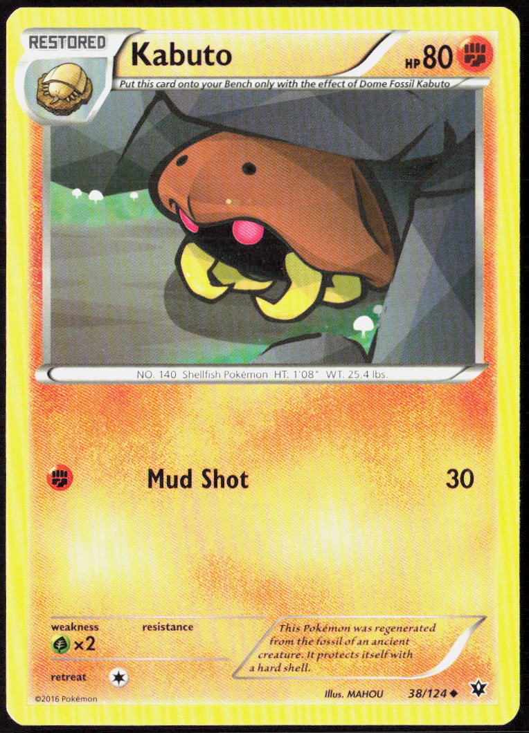 Kabuto 38/124 XY - Fates Collide Pokemon TCG LP