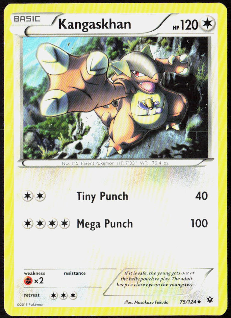 Kangaskhan 75/124 XY - Fates Collide Pokemon TCG LP