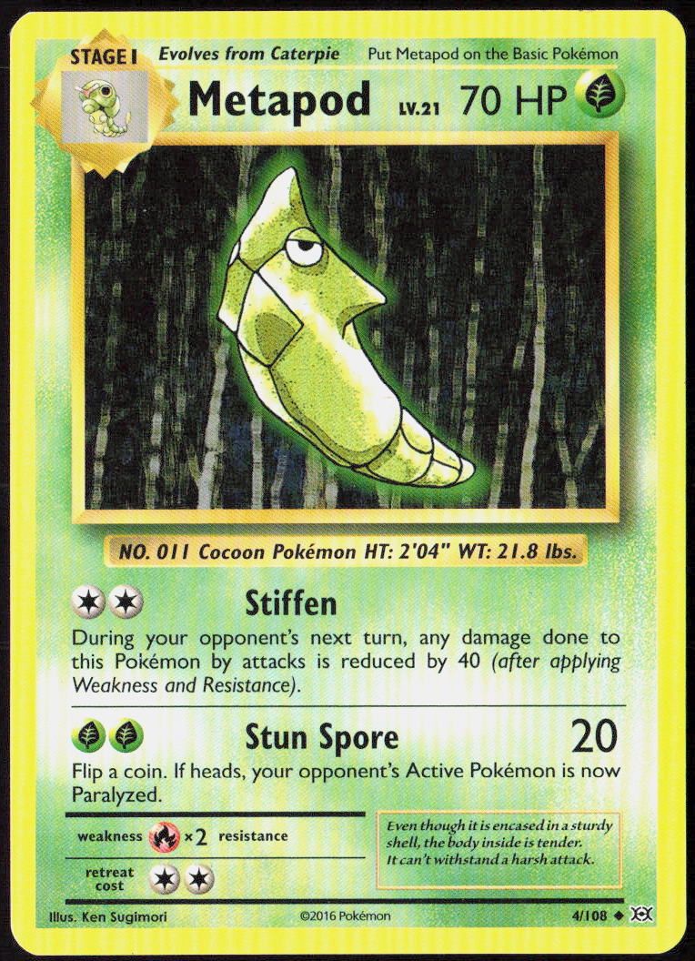 Metapod 4/108 XY - Evolutions LP