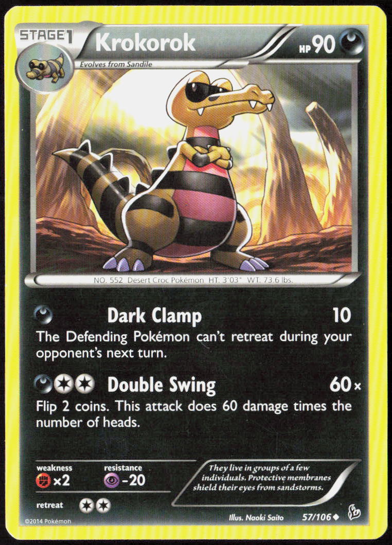 Krokorok 57/106 XY - Flashfire Pokemon TCG LP