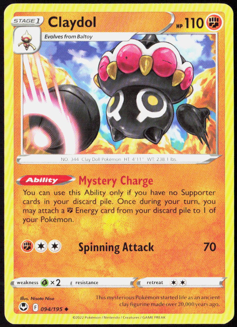 Claydol 094/195 SWSH12: Silver Tempest Pokemon TCG LP