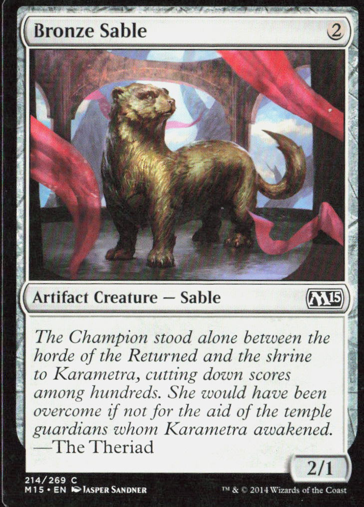 Bronze Sable 214 Magic 2015 (M15) Magic: The Gathering LP