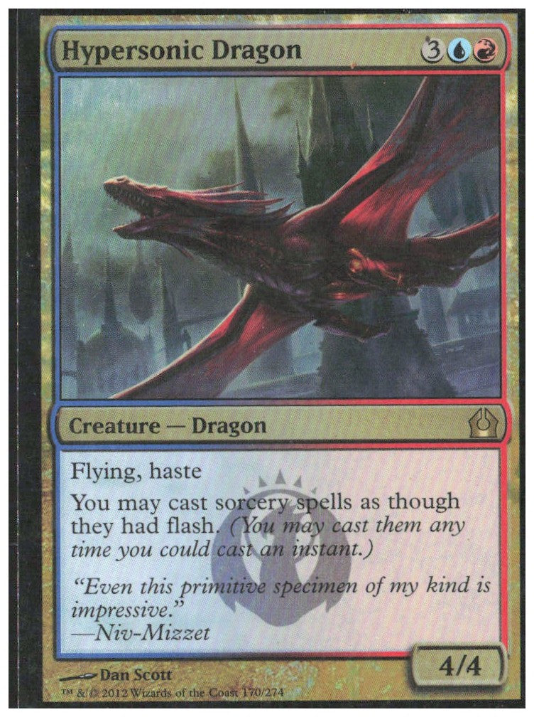 Hypersonic Dragon Foil 170 Return to Ravnica Magic: The Gathering LP