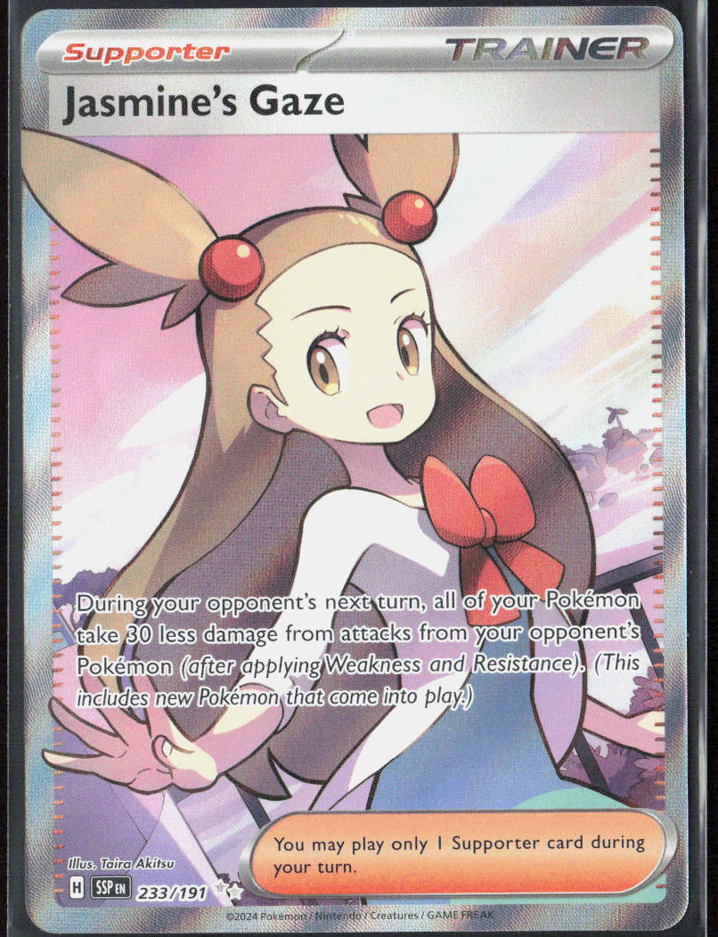 Jasmine's Gaze Holo 233/191 SV08: Surging Sparks Pokemon TCG NM