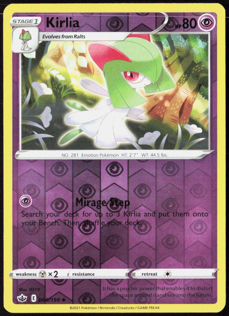 Kirlia Reverse Holo 060/198 SWSH06: Chilling Reign LP