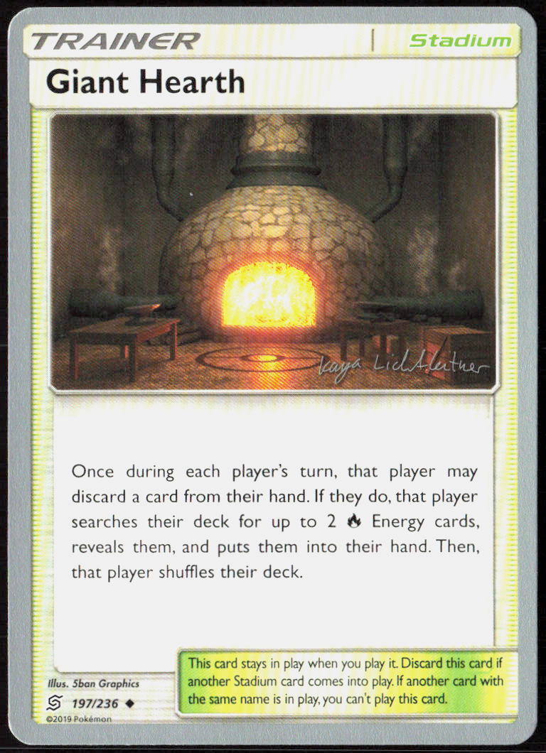 Giant Hearth - 2019 (Kaya Lichtleitner) 197/236 World Championship Decks Pokemon TCG NM