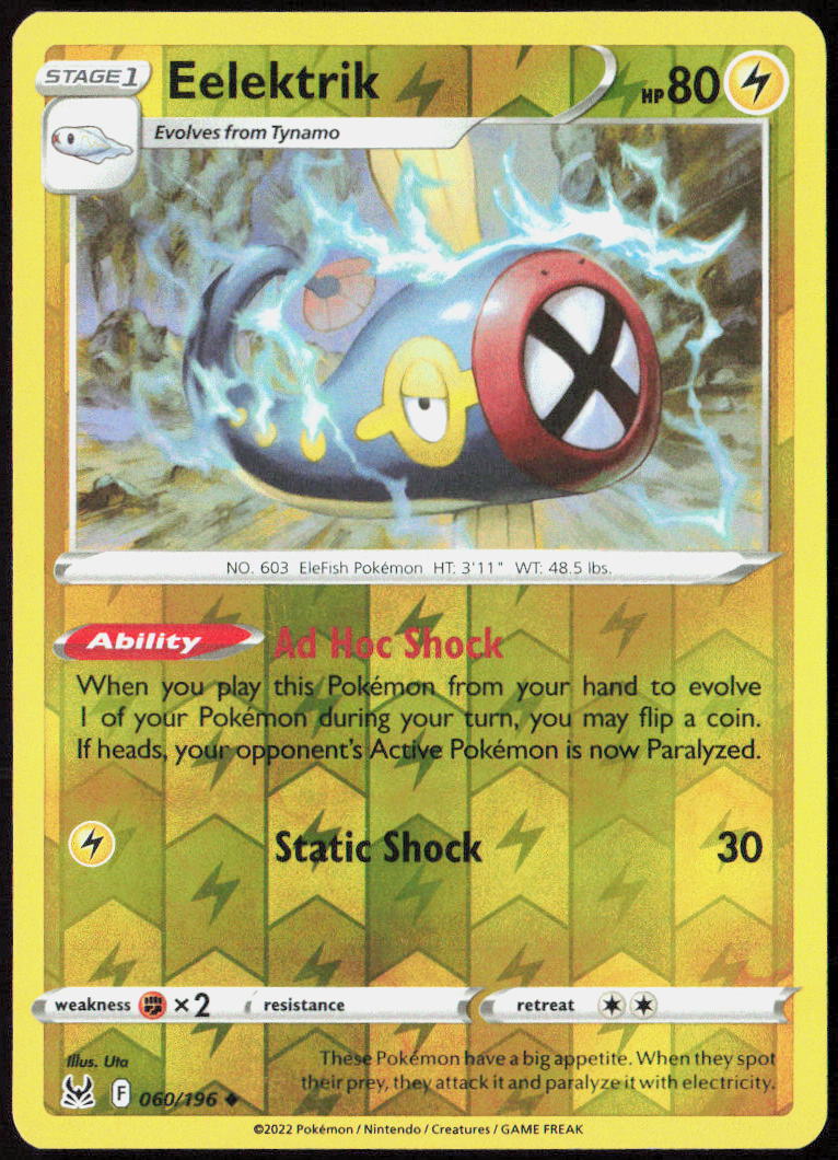 Eelektrik 060/196 SWSH11: Lost Origin Pokemon TCG LP