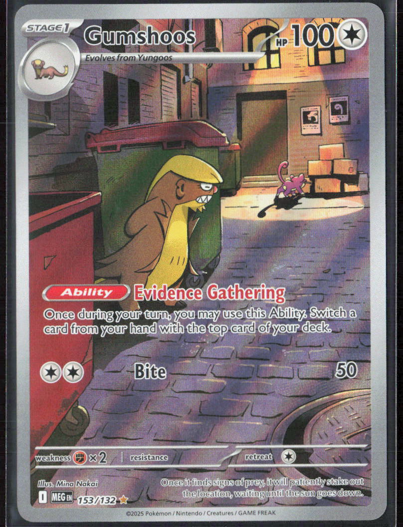 Gumshoos Holo 153/132 ME01: Mega Evolution NM