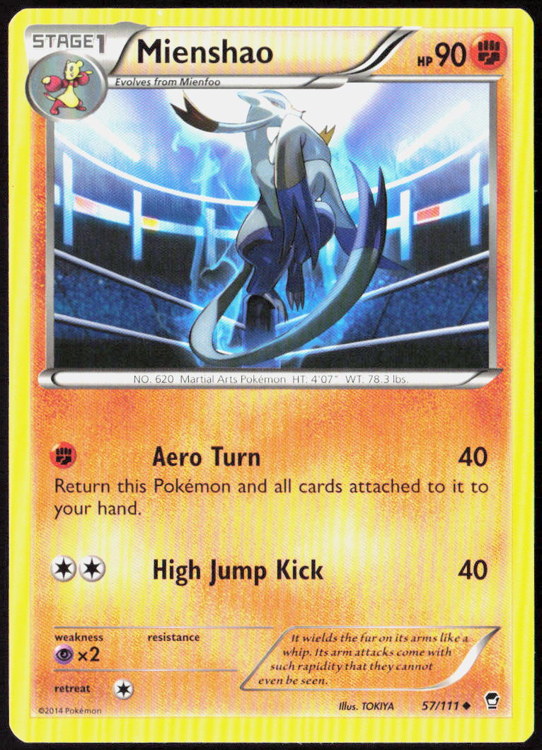 Mienshao 57/111 XY - Furious Fists Pokemon TCG LP