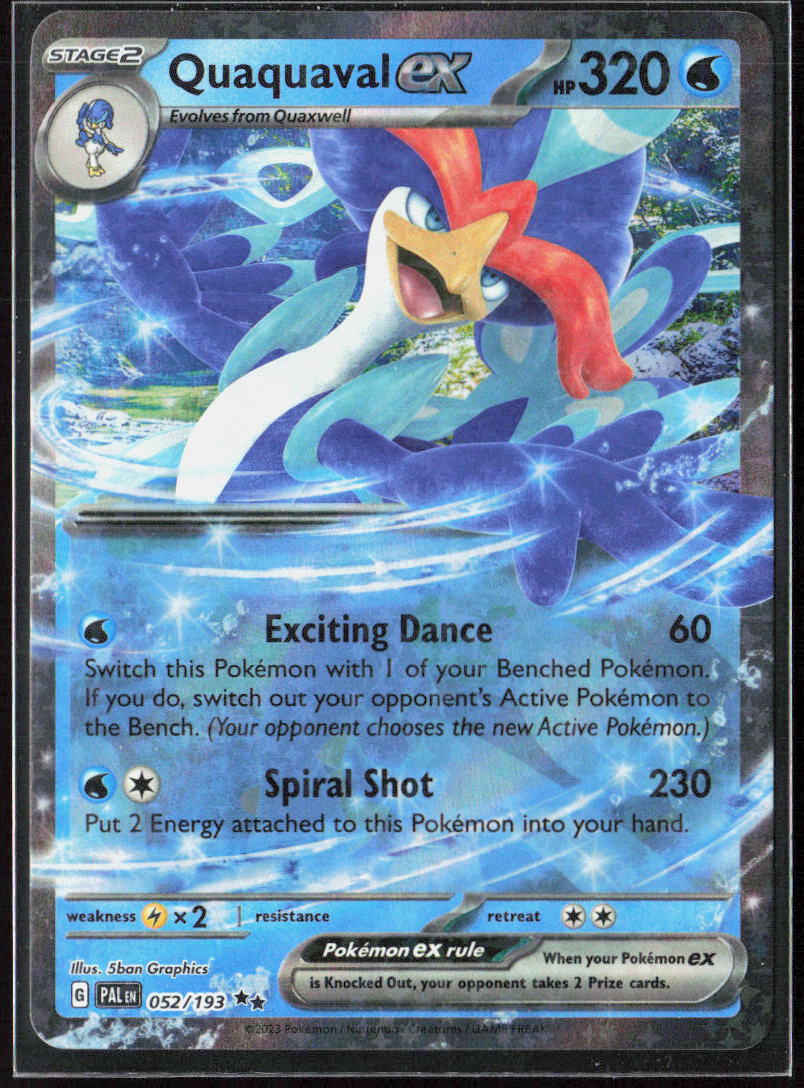 Quaquaval ex Holo 052/193 SV02: Paldea Evolved Pokemon TCG NM