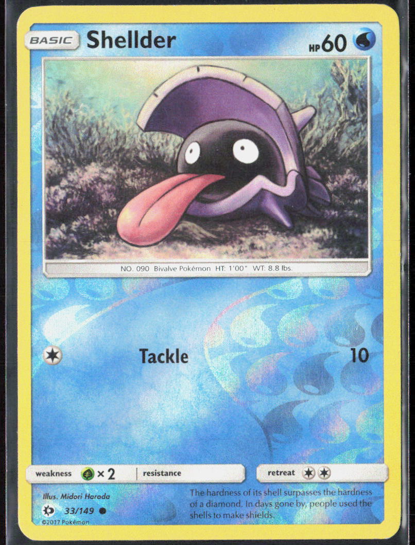 Shellder Reverse Holo 33/149 SM Base Set LP