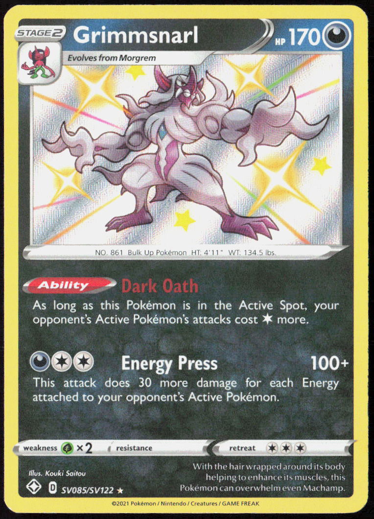 Grimmsnarl SV085/SV122 Shining Fates: Shiny Vault Pokemon TCG LP