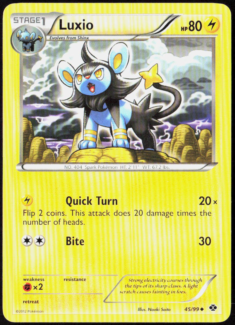 Luxio (45) 45/99 Next Destinies Pokemon TCG LP